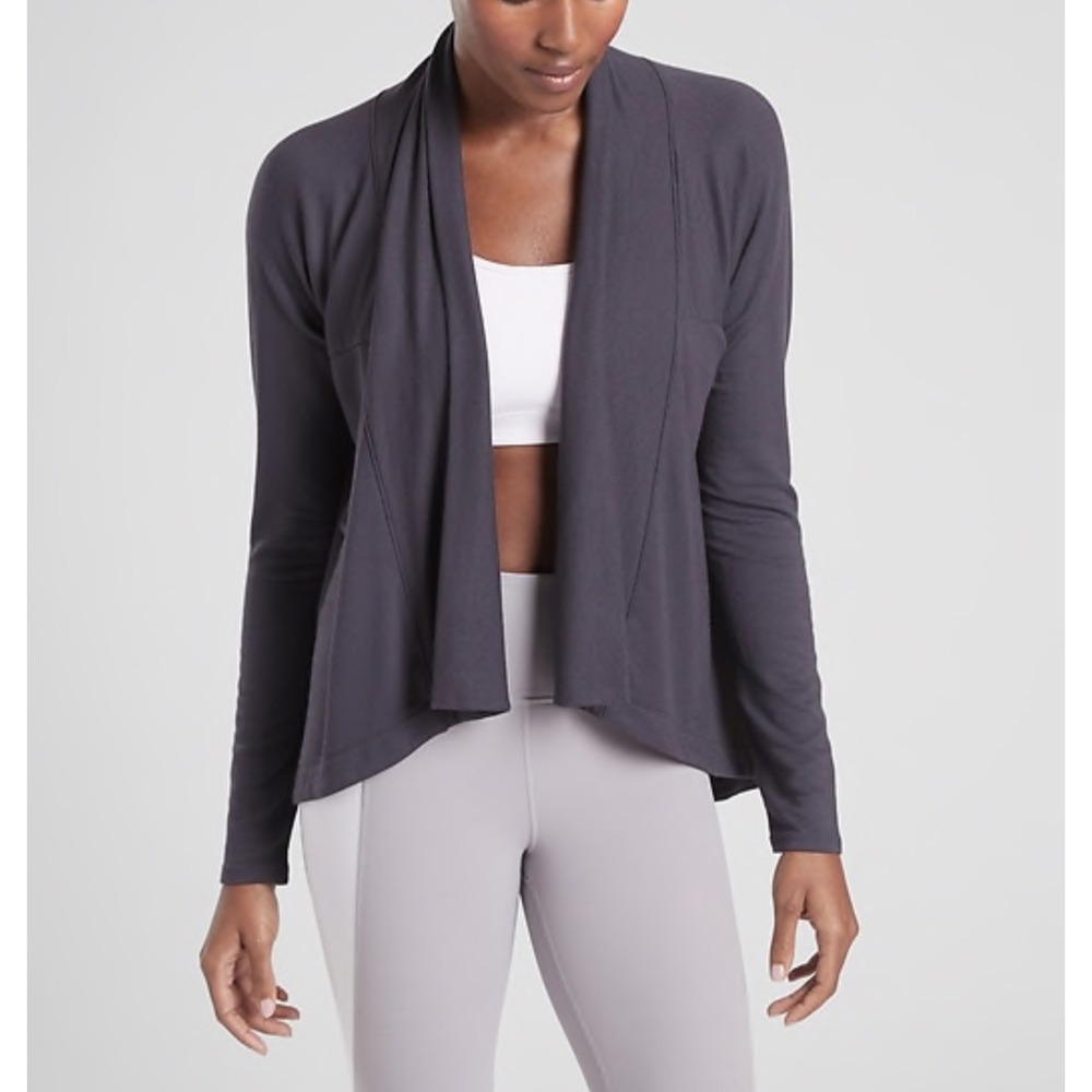 ATHLETA SPRING NIGHT LONG SLEEVE NIRVANA WEAR TWO WAYS WRAP CARDIGAN Women Large